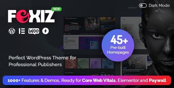 Foxiz主题 V1.2.2-一款基于elemntor的wordpress博客杂志主题，移动端超好看